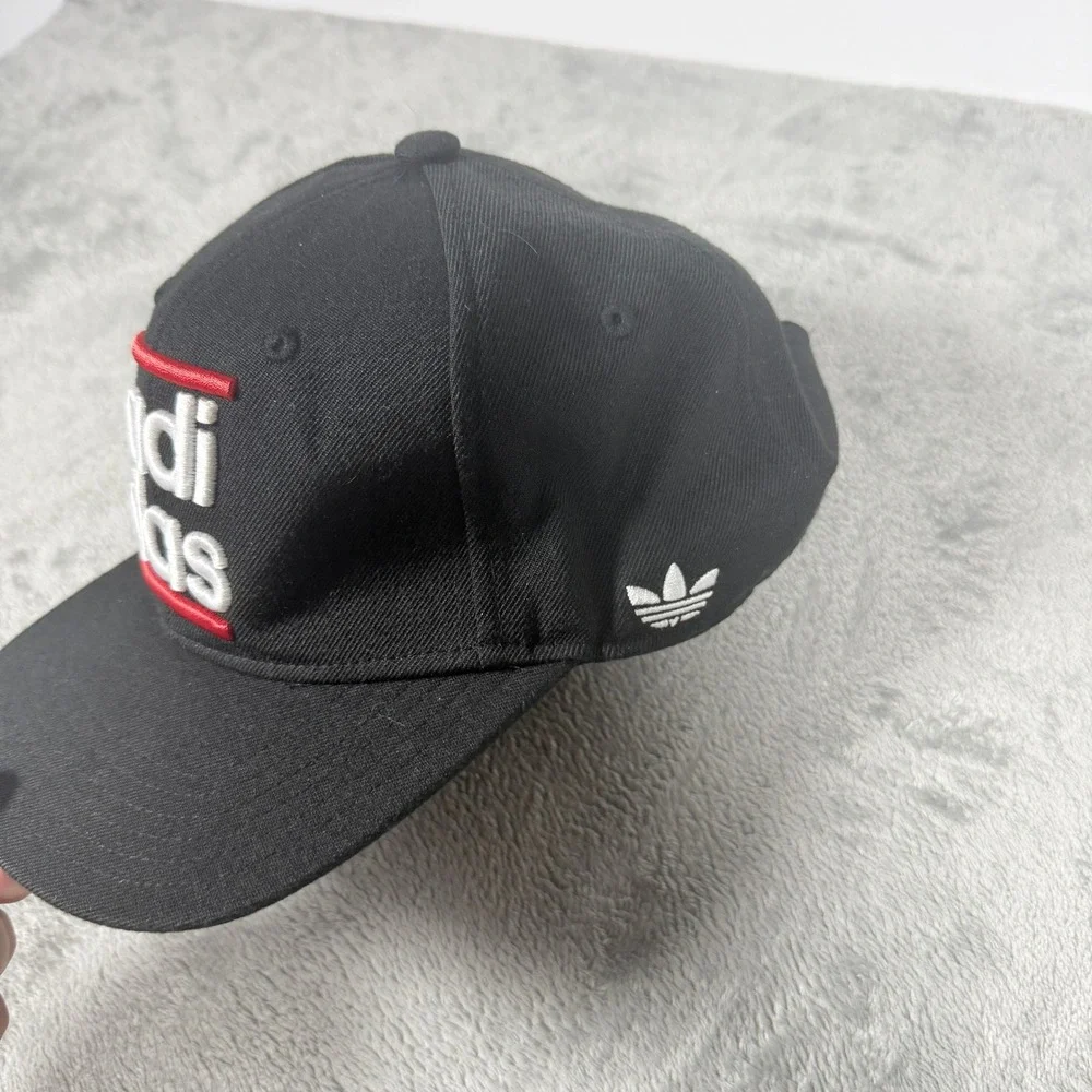 Adidas Snapback Hat Black Red White Trefoil Logo Cap